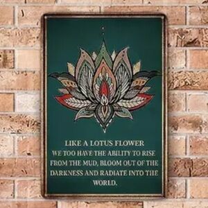 Metal vintage sign Lotus